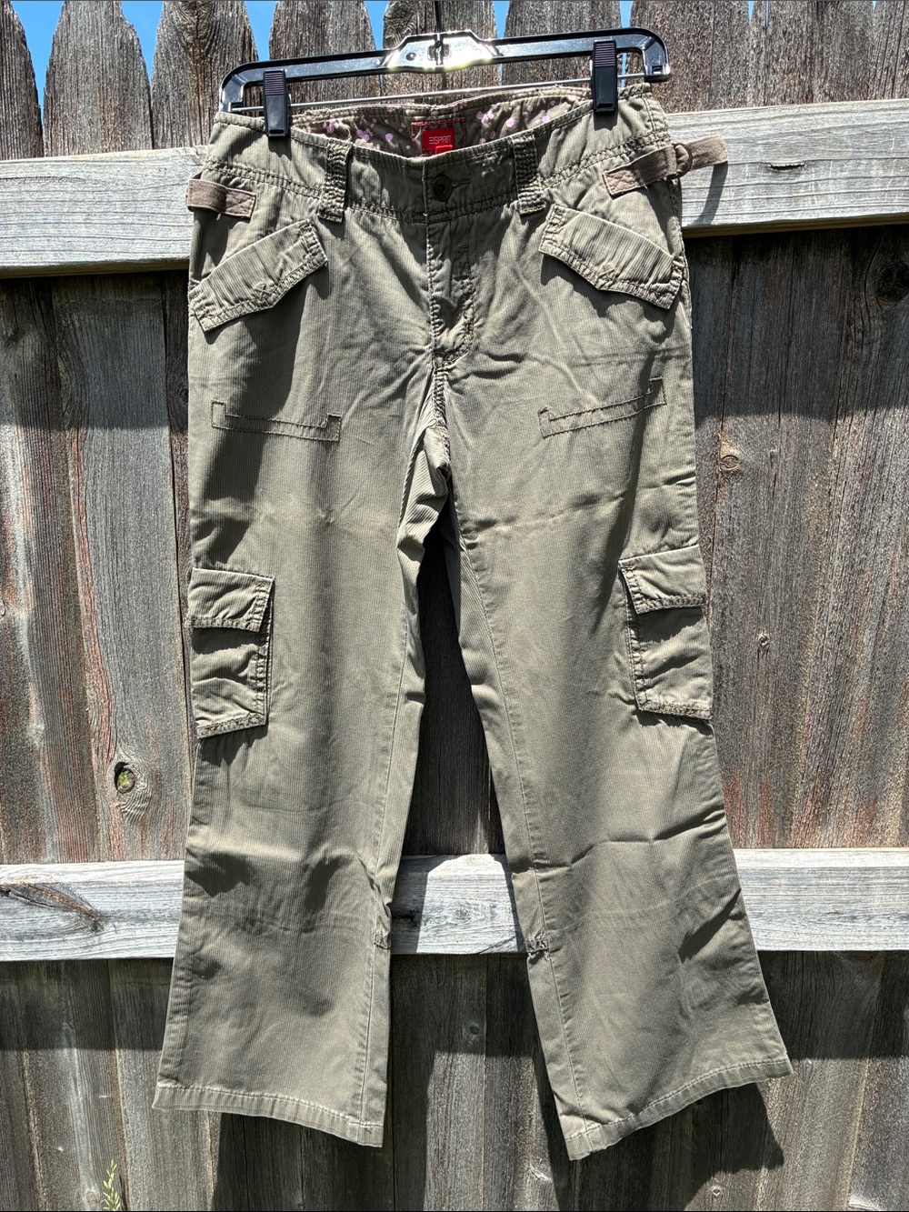 Esprit Olive Green Cargo Pants with Utility Pockets